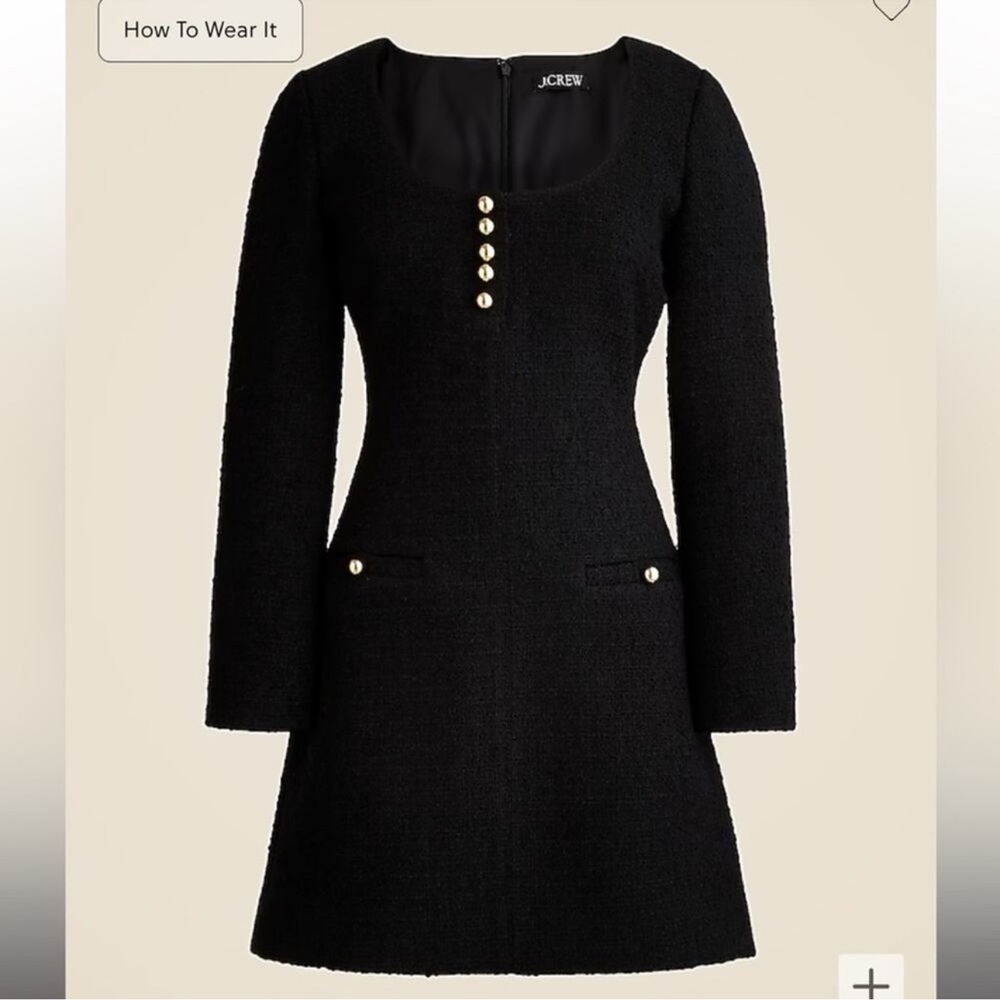 J.Crew Sophia scoopneck‎ dress in tweed